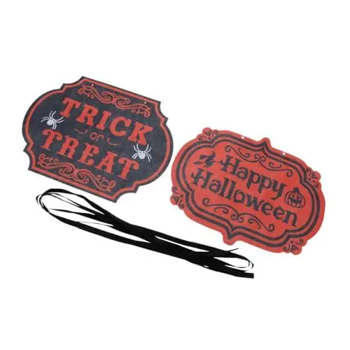 Produktbild: PRETYZOOM 6 STK Vlies anhänger Halloween Theme Halloween Dekoration Skelett Türverzierung hängendes schilder Wohnkultur Türschild Halloween-Anhänger Kürbis Hausnummer Auflistung