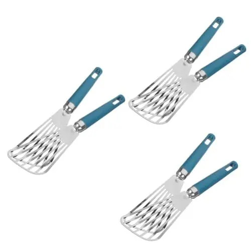 Produktbild: PRETYZOOM 6 Stk Teppanyaki-spatel Pfannenwender Hausspatel Fischspatel Für Pfannen Mit Antihaftbeschichtung Backschaufeln Fleischwender Edelstahl Dreher Rostfreier Stahl Kochutensilien Steak