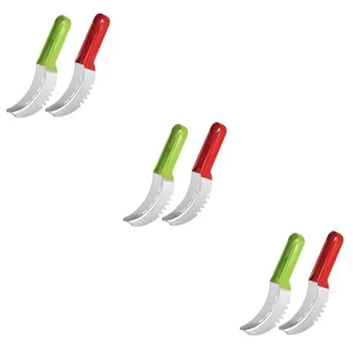 Produktbild: PRETYZOOM 6 Stk Wassermelone Werkzeug Zum Schneiden Von Früchten Avocadoschneider Apfelschneider Gabelschneider Für Wassermelonen Lustige Obstmesser Melonengabelschneider Plastik