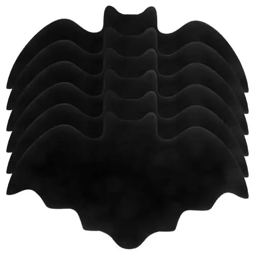 Produktbild: PRETYZOOM 6 Stück Halloween-Tischsets Schwarze Fledermaus-Tischsets rutschfeste Hitzebeständige Für Halloween Zuhause Küche Büro Einweihungsparty Tischdekoration