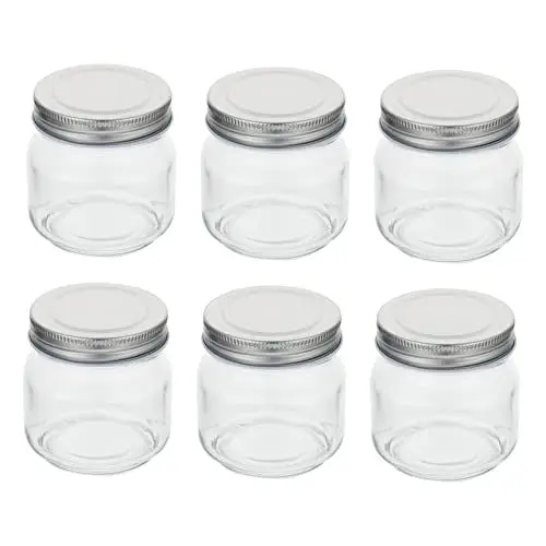 Produktbild: PRETYZOOM 6st Maurerglas Glasdose Vorratsgläser Einmachglas Mit Deckel Sturzglas Marmeladendose Chutney Gläser Mousse Gläser Joghurtgläser Dessertgläser Gewürzglas Lebensmittel Gurkenglas