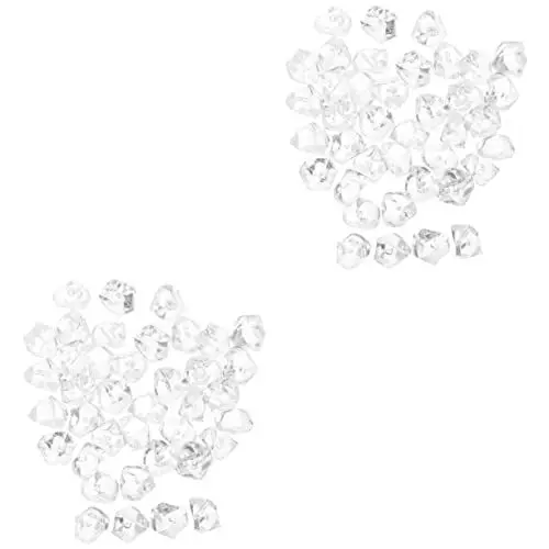 Produktbild: PRETYZOOM 80 STK DIY-Diamant klare Strasssteine Edelsteine ​​und Kristalle Personalised Kinder bastelset Strasssteine ​​mit Flacher Rückseite zum Basteln Silberne Tischdeko Harz