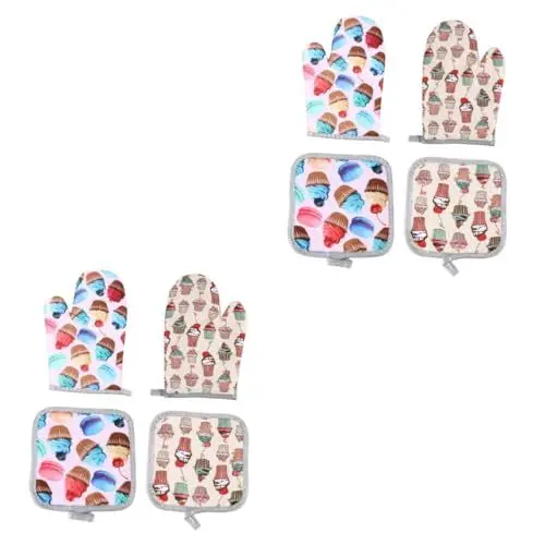 Produktbild: PRETYZOOM 8 STK Ofenhandschuhe grillhandschuhe Backhandschuhe Verbrühungsschutzhandschuhe Kochhandschuhe Fäustlinge Kochhandschuhe mitt Kochhandschuhe rutschfest gewidmet Handschuhauflage