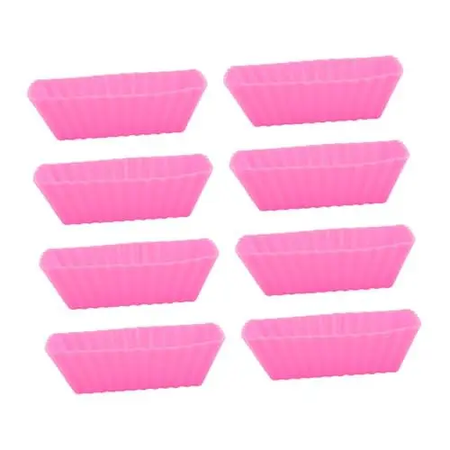Produktbild: PRETYZOOM 8 Stk Schokoladen-Silikonformen wiederverwendbare Backförmchen silikonform muffin eckig Silikon-Cupcake kuchen Cupcake-Formen Muffinformen Rechteck Muffinbecher