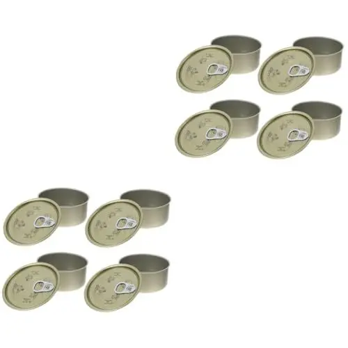 Produktbild: PRETYZOOM 8 Stk Versiegeltes Glas Kuchen Glaskopf Große Lebensmittelbehälter Keksdose Leere Konservendosen Kleine Fleischdose Lebensmittelboxen Klein Fleischdosen Runde Dose Eisen