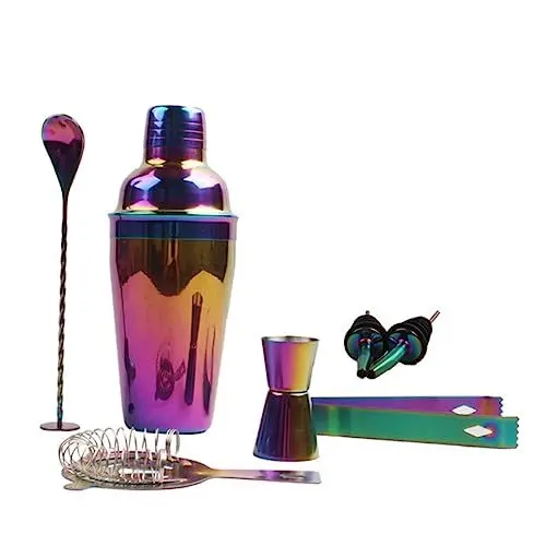 Produktbild: PRETYZOOM 550ml Bar Cocktail Tong Löffel Edelstahl Drink Mixer Kit für Bartender