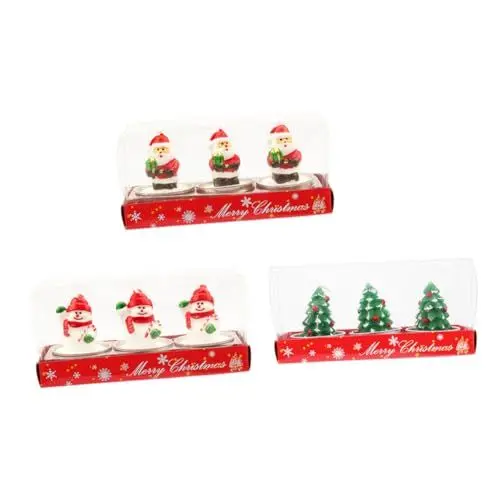 Produktbild: PRETYZOOM 9-teiliges Weihnachtskerzen- -set Paraffinkerzen-ornamente Einzigartige Weihnachtselemente Für Die Hochzeitsdekoration Im Hotelrestaurant