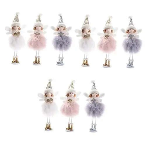 Produktbild: PRETYZOOM Engel Figur 9 STK Weihnachtsfeder Engel Weihnachtsfeier Bevorzugt Weihnachtsengelverzierung Weihnachtsplüsch Armaturenbrett Chemiefasertuch Kind Schreibtisch