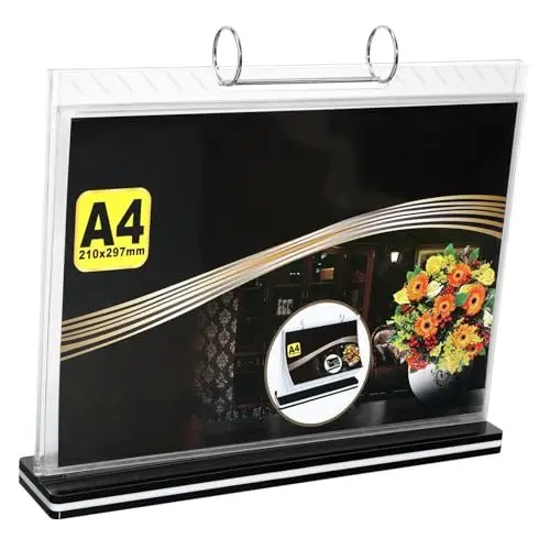 Produktbild: PRETYZOOM Menühalter Für Restaurant Acryl Schilderhalter Ständer Schreibtisch Displayständer Tischschild Eine Größe Menüanzeige