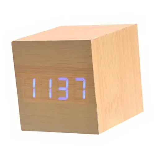 Produktbild: PRETYZOOM Alarmuhr wecker Mini hölzerne Uhr Bambus