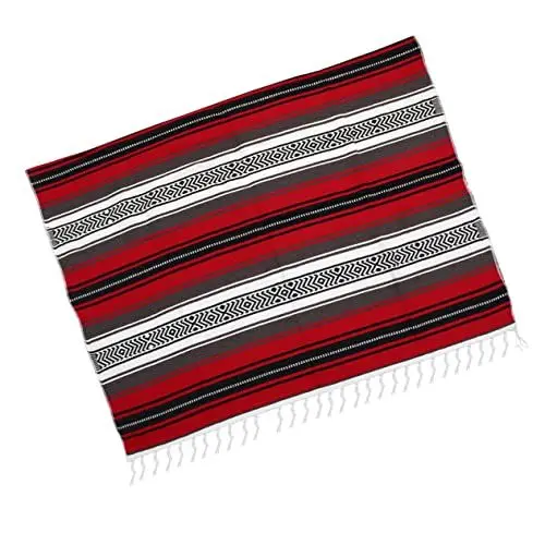 Produktbild: PRETYZOOM Dicker Weicher Mexikanischer Deckenumhang Für Yogamatte Heimdekoration Rot Gewebte Decke 130 X 180 cm