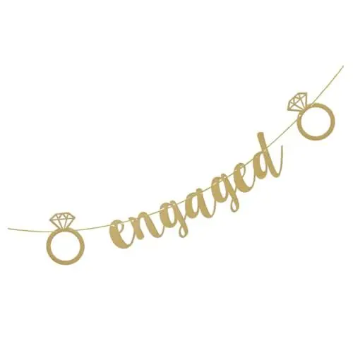 Produktbild: PRETYZOOM Brautparty-Dekoration Party Ammer Diamant-Ring Europäische Und Amerikanische Ammer Junggesellenabschied Dekor Wimpelkette Papiergirlande Hochzeit Kranz