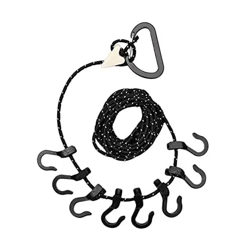 Produktbild: PRETYZOOM Clip Lanyard Schlüsselband Campingseil mit Haken Nylon Schnur nylonseil Kleiderbügel Campingausrüstung Campingseil zum Aufhängen Camping-Schleife zum Aufhängen