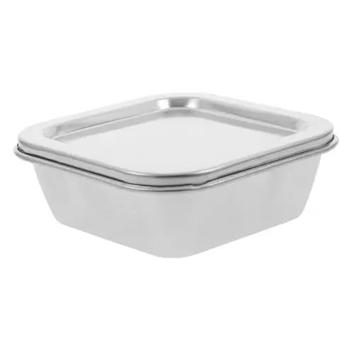 Produktbild: PRETYZOOM Edelstahl Lebensmittel Lagerung Box Set Luftdichten Deckel Metall Container Für Kühlschrank Hause