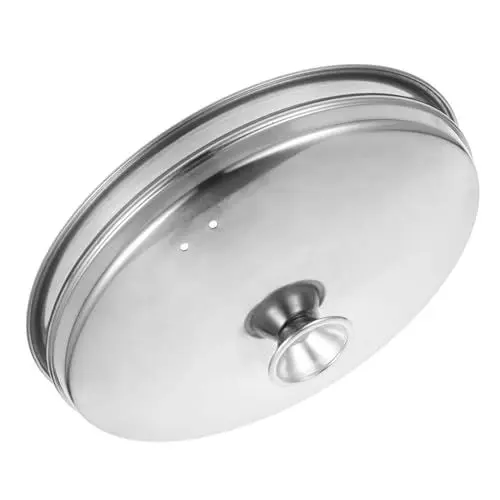 Produktbild: PRETYZOOM Dampfgardeckel Aus Edelstahl Käseschmelzdeckel Abdeckhaube Heften Grillspachtel Edelstahl Heftdeckel Grillkuppel Dampfender Deckel Rostfreier Stahl Isolierung Edelstahlabdeckung