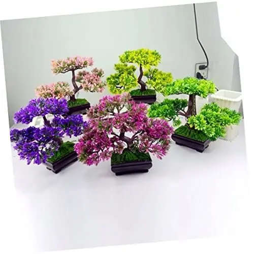 Produktbild: PRETYZOOM Künstlicher Bonsai Baum Aus Simulationspflanze -rot Für Zuhause Dekorative Tischdeko Zur Begrüßung Von Gästen Pflegeleicht Und Geruchlos Als