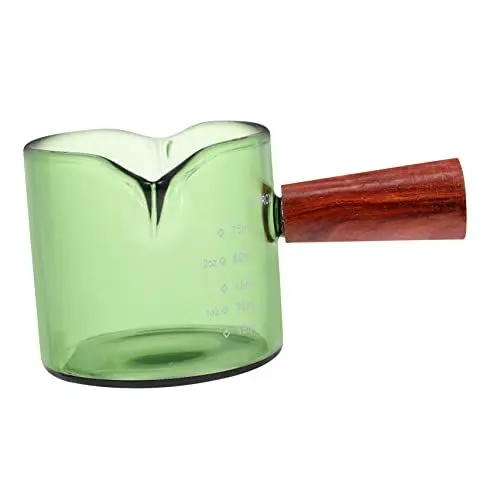 Produktbild: PRETYZOOM Doppelmund-milchbecher Mini-kaffeetassen Untertassenpfanne Espresso Wdt Tasse Milchsauce Klare Tassen Espresso Gerösteter Gemahlener Kaffee Espresso Kaffee Sirup Krug Green Glas