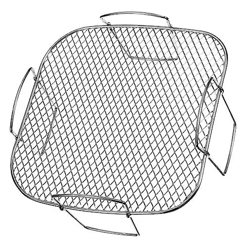 Produktbild: PRETYZOOM Air Fryer Stand Edelstahl Rack Kochgeschirr Stand Bräter Leicht Zu Reinigen Stapelbares Zubehör