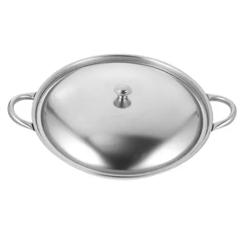 Produktbild: PRETYZOOM Kochtopf Kleiner Edelstahl-wok Topf Ramen-topf Pfanne in Familiengröße Zum Kochen