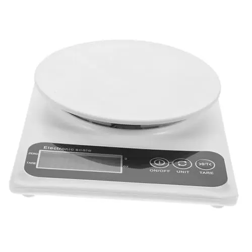 Produktbild: PRETYZOOM Elektronische Küchenwaage Digitale Lebensmittelwaage Abs Kommerzielle Waagen Weiß Klein