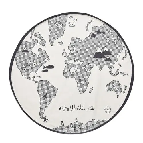 Produktbild: PRETYZOOM Weltkarte Baby Nicht-krabbelmatte Pädagogischer Bodenteppich Baby Spielmatte Für Wohnzimmer Schlafzimmer