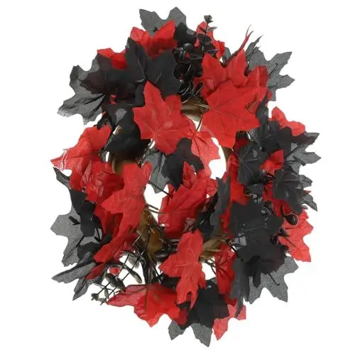 Produktbild: PRETYZOOM Kranz Ahorn Kränze Halloween Kranz Gothic Decor Gefälschte Kranz für Home