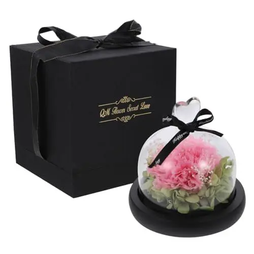 Produktbild: PRETYZOOM Ewige Geschenk Partylicht Nelke Blumen-led-licht Tischlampe Hasenohrenmütze Dekorativer Schreibtisch Familienfiguren Aus Holz Schaltknauf Rosa Rosen Mit Lichtern