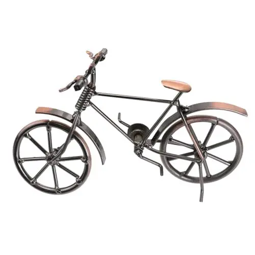 Produktbild: PRETYZOOM Fahrrad Aus Eisen Fahrrad-skulptur Fahrradkunstverzierungen Desktop-Bike-Statue Fahrradspielzeug Fahrradskulptur Wanddekoration Fahrrad-Statue Retro-fahrradverzierung Schmiedeeisen