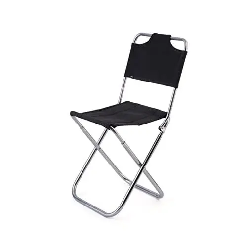 Produktbild: PRETYZOOM Tragbarer Hocker Aus Hochfester Aluminiumlegierung – Bequeme Rückenlehne Leicht Zu Reinigen Geeignet Für Zuhause Camping Und Reisen