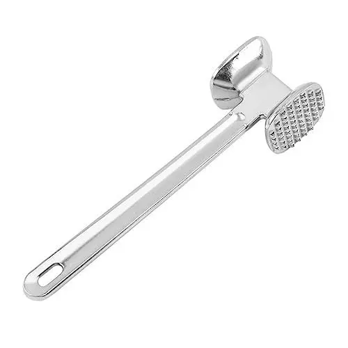 Produktbild: PRETYZOOM Aluminium Legierungs Fleischhammer Doppelseitiger Für Steak Huhn Und Rindfleisch Fleischzartmacher Werkzeug Mit Griff Rostfrei Und Spülmaschinenfest Für Küche