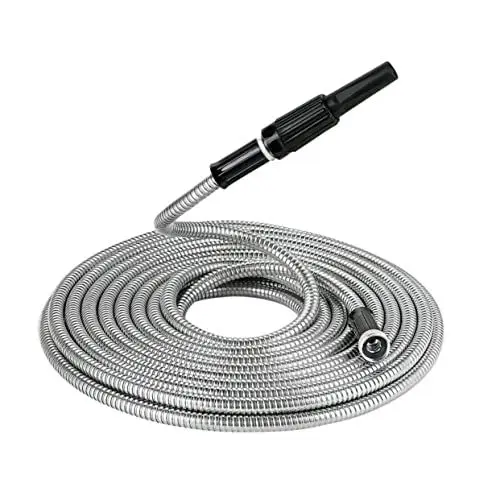 Produktbild: PRETYZOOM Gartenschlauch Aus Edelstahl Gartenschlauchtrommel Strapazierfähige Wasserschläuche Mangueras De Agua Para Jardin Bewässerungsschlauch Leichter Wasserschlauch Zubehör Wasserrohr