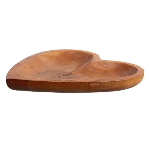 Produktbild: PRETYZOOM Gebetsschale Dekorative Schale Herzstück Schale Schüsselgebet Herzförmige Schale Dekorschale Schalen Anbieten Schüssel Herzschale Esstischdekoration Teigschüssel Holz Light Brown