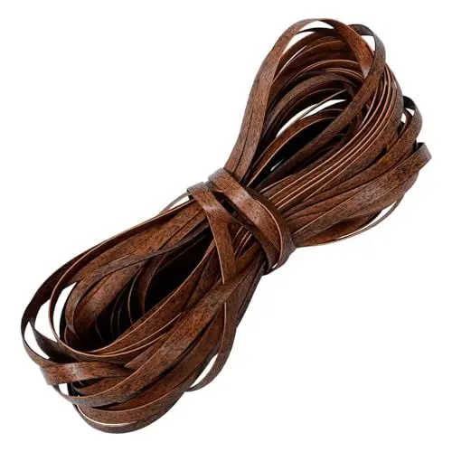 Produktbild: PRETYZOOM Geflochtenes Rattan Weidenreparaturmaterial Rattan Für Aufbewahrungskörbe Flachriemensortiment Rattanstreifen Synthetisches Korbmaterial Reparatur Von Gartenstühlen Coffee Plastik