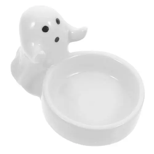 Produktbild: PRETYZOOM Keramik Geist Teelichthalter Halloween Dekorationen Gruselig Licht Kerzenhalter Halloween Ornament