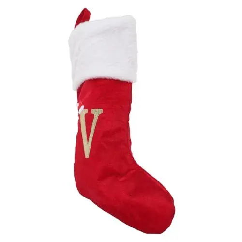 Produktbild: PRETYZOOM Weihnachtsbaum Hängedeko Großer Buchstabe Weihnachtsstrumpf Weiche Strickstrümpfe Weihnachtsstrümpfe Personalisierte Weihnachtsdekoration Ornamente