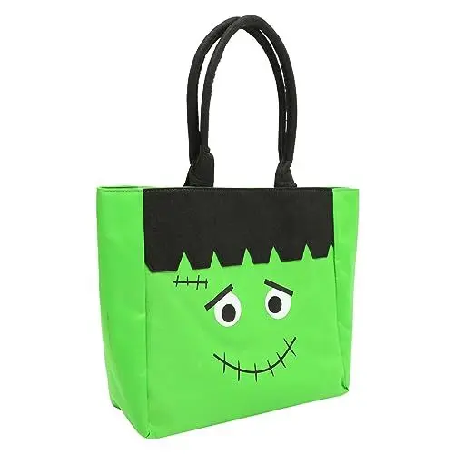 Produktbild: PRETYZOOM Halloween-Handtasche halloween tasche halloween bag Geschenkkorb für Kinder Taschen für Schulklassen Schultertasche Einkaufs-Umhängetasche Süßes oder Saures Handtasche Polyester