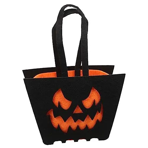 Produktbild: PRETYZOOM Halloween Party Geschenktüten Vlies Tragetasche Leckerlibeutel Zur Verteilung Von Süßigkeiten