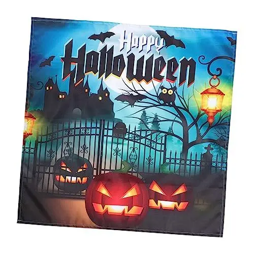 Produktbild: PRETYZOOM Halloween-Tischdecke Tischdekoration Halloween-Partygeschenke Halloween tischdecke Halloween Table Cloth tischläufer Tischdecke aus Polyester Läufer für Esstische Party-Tischdecke