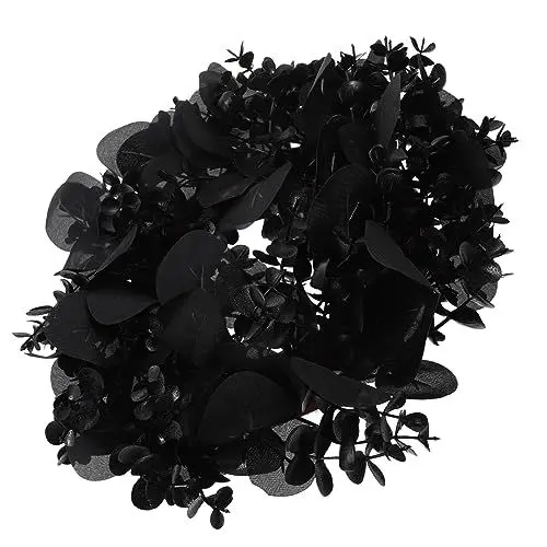 Produktbild: PRETYZOOM Halloween- -Requisiten Halloween atmosphäre Halloween Party Halloween-Türkranz hängender Kranz Kleiderbügel Girlande Halloween-Partyzubehör Halloween-Dekoration Seidenblume