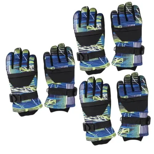 Produktbild: PRETYZOOM Handschuhe 3 Paare Kinderhandschuhe Fahrradhandschuhe Kleinkind Polyester Schlitten Draussen Handschuhe Für Kinder