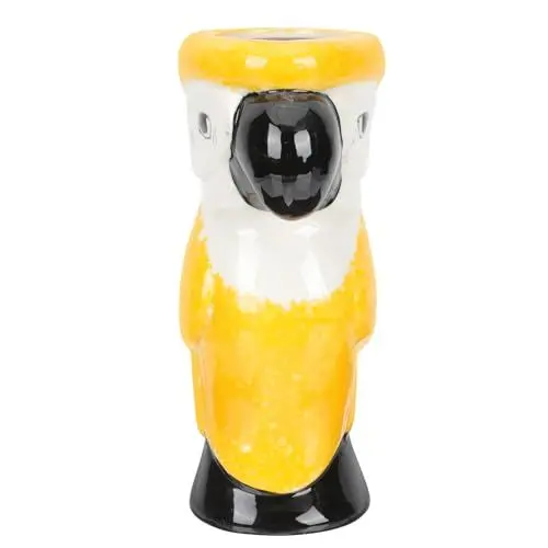 Produktbild: PRETYZOOM Hawaiianisches Weinglas funny mug funtassen Papageienbecher keramikbecher coctailkleid Martini Sommer Weingläser Tiki-Becher Wein Trinkbecher Party-Cocktailbecher Porzellan Yellow