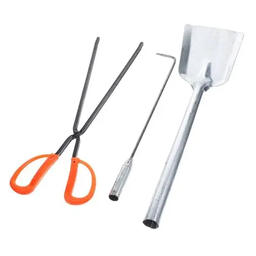 Produktbild: PRETYZOOM 3pc Set Feuer-poker Feuer Haken Kohle Schaufel Heavy Duty Kamin Werkzeuge für