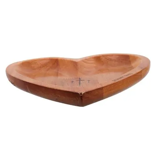 Produktbild: PRETYZOOM Herzförmige Gebetsschale Aus Holz Für Den Esstisch, Dekorative Schüssel, Schlüssel, Kristalle, Aufbewahrungsschale, Tragbare Herzförmige Schüssel, Herzstück