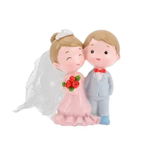 Produktbild: PRETYZOOM Hochzeitsdekoration Ornamente Tortenfigur Zum Jubiläum Hochzeitspaar-figur Herr Frau Kuchendeckel Hochzeitstortendekorationen Miniatur-paarfigur Bräutigam Romantisch Harz Plugin
