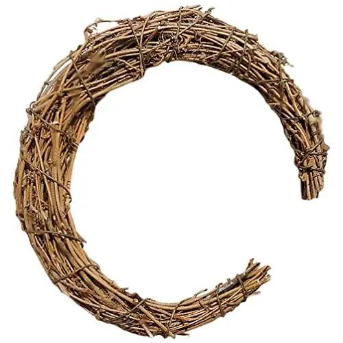 Produktbild: PRETYZOOM Hochzeitsgirlande Mondförmiger Weinrebenkranz Ostern Halbmond Weinzweig Türkranz Girlande Hängende Verzierung Für Eid Mubarak DIY Handwerk Urlaub Party Dekoration 30 cm