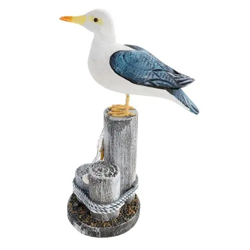 Produktbild: PRETYZOOM Wohnzimmerdekor Holz-seevogelfigur Vogelstatue Ornament Kunsthandwerk Vogel Seevogelfigur Schreibtisch-Ornament Für Die Inneneinrichtung