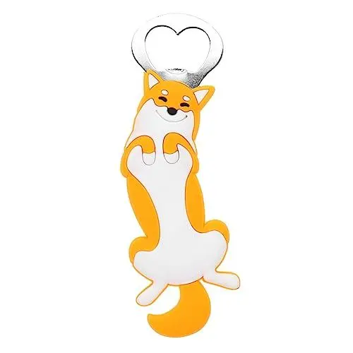Produktbild: PRETYZOOM Hunde Flaschen Öffner Magnetischer Flaschenöffner Für Den Kühlschrank Dosenöffner, Dosenöffner Getränkeöffner Bar Flaschenöffner Hundebier Weiches Gummi Shiba Inu