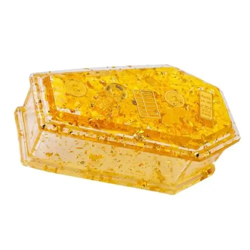 Produktbild: PRETYZOOM Kasten Geschenkbox mit Kristallsarg Halloween Schmuckbox Kristall Schmuckbox spaß Sarg Süßigkeiten-Boxen Halloween-Sarg-Requisiten Goodie-Boxen Sarg-Halloween-Dekorationen Yellow
