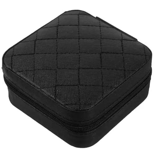 Produktbild: PRETYZOOM Schmuckkästchen Schmuck-Reiseorganisator Ohrringe-Box aus Schmuckschatullen Verpackung Organizer zur Aufbewahrung von Halsketten Quadrat Aufbewahrungskiste Reisegröße