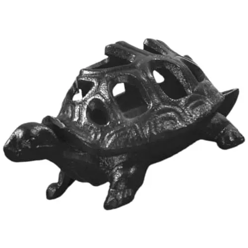 Produktbild: PRETYZOOM Kerzen Schildkröte Figur Hohle Teelichthalter Schildkrötenmodell Spielzeug Ozean-dekor Aromatherapie-Ornament Räucherkegelhalter Eiserner Leuchter Eisen Fräulein Antiquität Wal